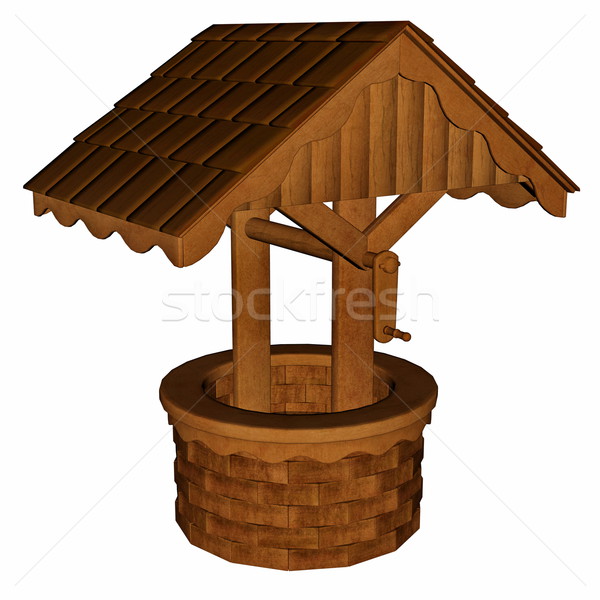 Stock photo: Ancient well - 3D render