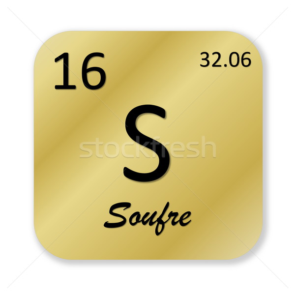 Sulfur element, french soufre Stock photo © Elenarts