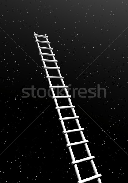Scala successo rendering 3d bianco lungo Foto d'archivio © Elenarts