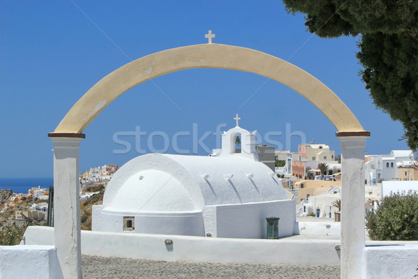 Arch upon a chapel in Oia, Santorini, Greece  Stock photo © Elenarts