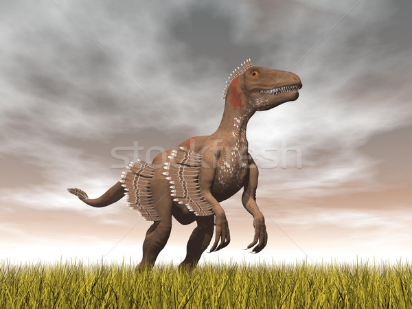 Velociraptor dinosaur - 3D render Stock photo © Elenarts