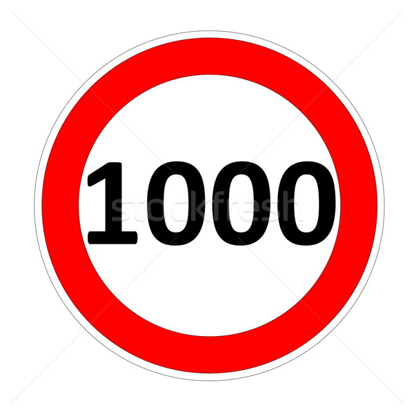 Speed limit sign for 1000 Stock photo © Elenarts