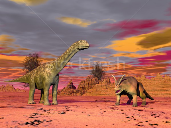 Prehistoric scene Stock photo © Elenarts