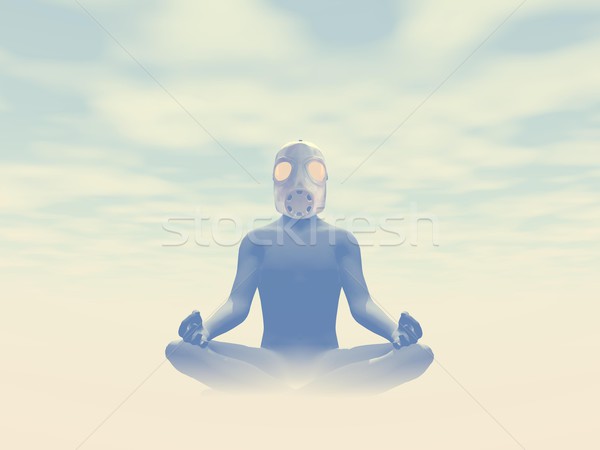 Toxicity meditation - 3D render Stock photo © Elenarts