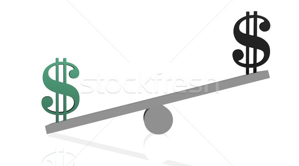Macht Ökologie Geld Gleichgewicht grünen Dollar Stock foto © Elenarts