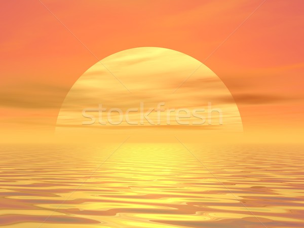 Sunset over ocean Stock photo © Elenarts