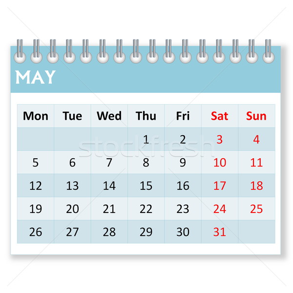 Calendar sheet for may Stock photo © Elenarts