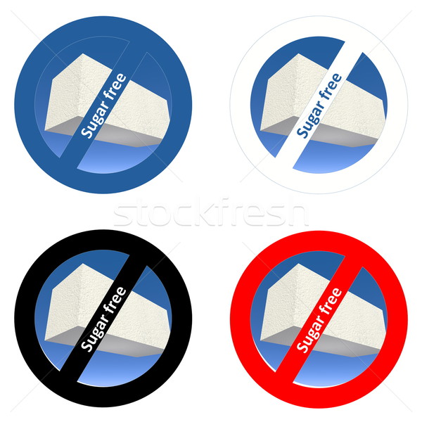 Stickers for sugar free products Stock photo © Elenarts