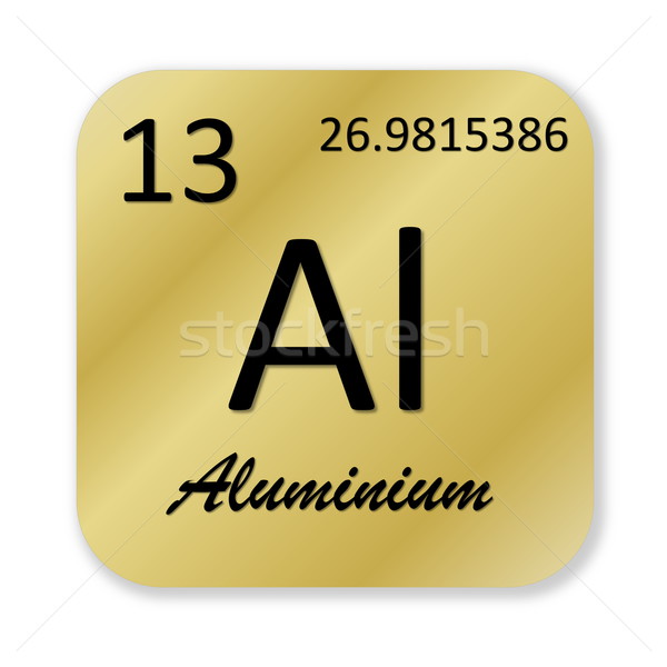 Aluminium element zwarte gouden vierkante vorm Stockfoto © Elenarts