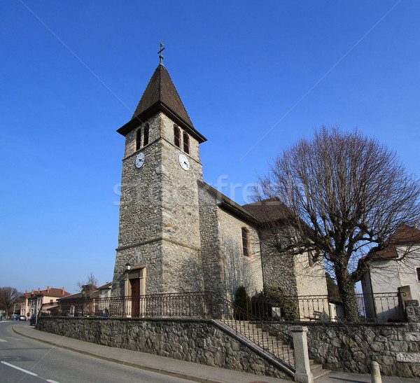 Veigy-Foncenex parish, France Stock photo © Elenarts