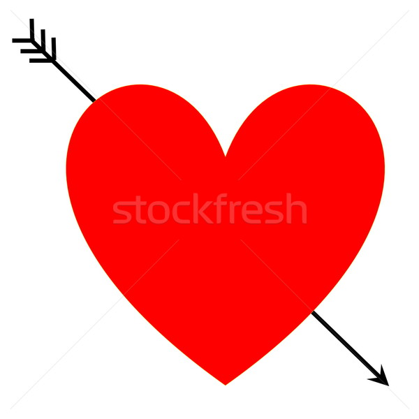 Heart with arrow Stock photo © Elenarts