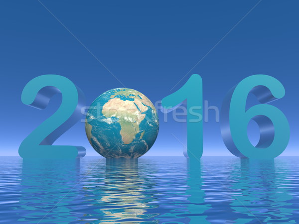 Happy new year 2016 - 3D render Stock photo © Elenarts