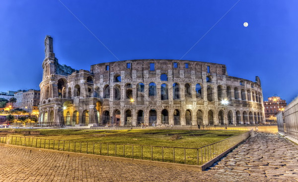 Roma Italie derrière roches nuit ciel Photo stock © Elenarts