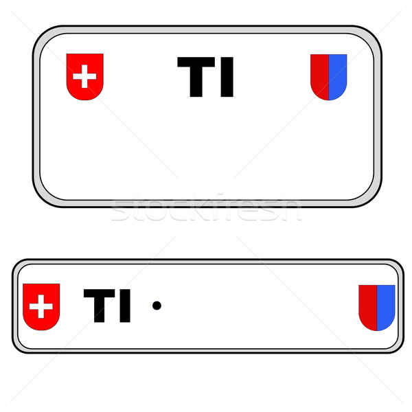 Ticino plate number, Switzerland Stock photo © Elenarts