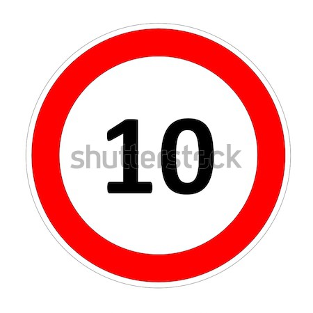 10 speed limit sign Stock photo © Elenarts