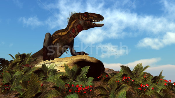 Nanotyrannus dinosaur resting - 3D render Stock photo © Elenarts