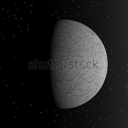 Half moon - 3D render Stock photo © Elenarts