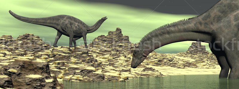 Dicraeosaurus dinosaur - 3D render Stock photo © Elenarts