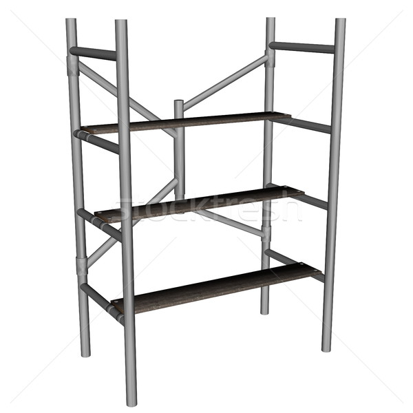 Scaffolding ladder - 3D render Stock photo © Elenarts