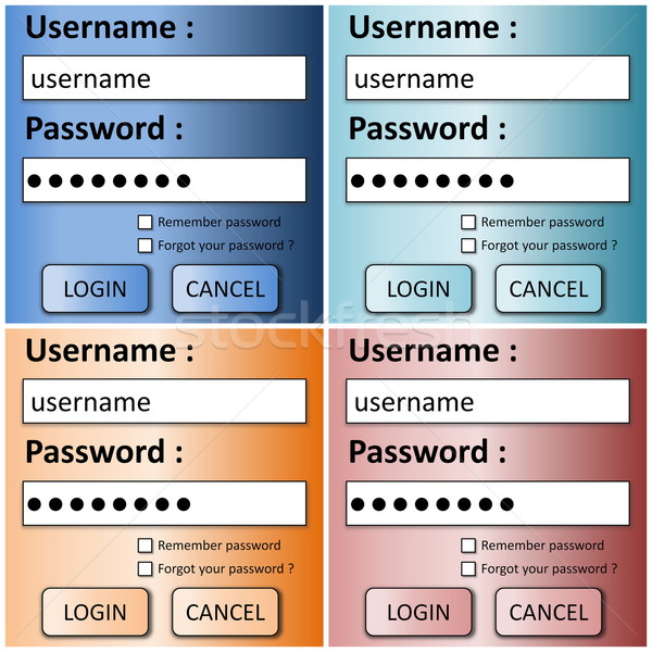 Stock photo: Set of login forms