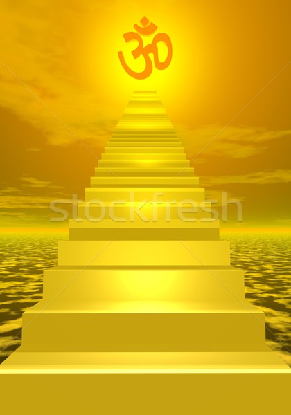 Stairs to om Stock photo © Elenarts