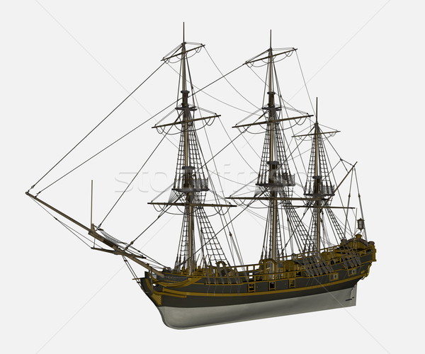 Licorne ship - 3D render Stock photo © Elenarts