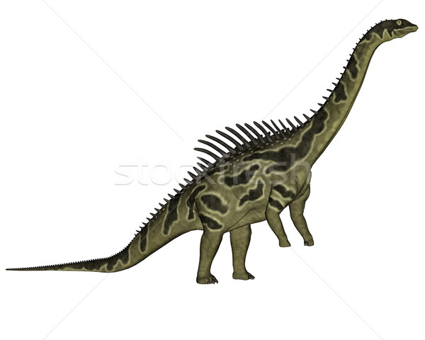 ストックフォト: 恐竜 · 3dのレンダリング · 立って · アップ · 孤立した · 白