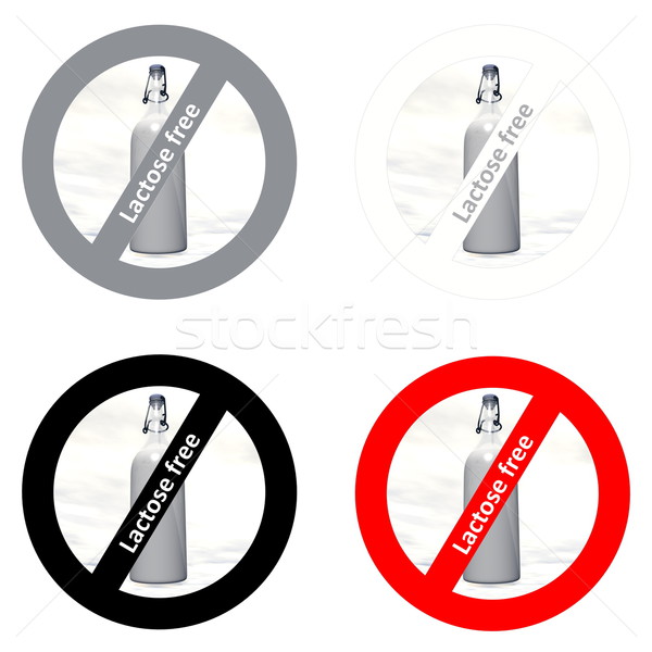 Stickers for lactose free products Stock photo © Elenarts