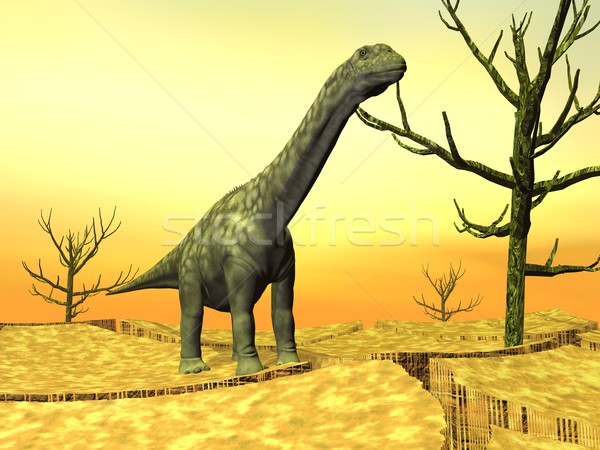 Argentinosaurus dinosaur in the wild Stock photo © Elenarts