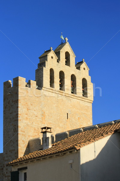 Church of Saintes-Maries-de-la-mer, France Stock photo © Elenarts