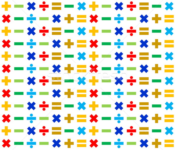 Matemáticas matemáticas menos multiplicación igual Foto stock © Elenarts