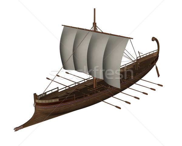 Ancient greek boat - 3D render Stock photo © Elenarts