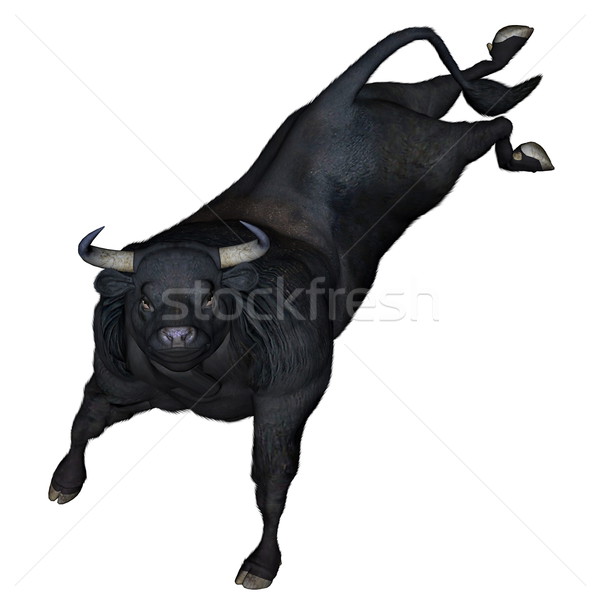 Bull bucking - 3D render Stock photo © Elenarts