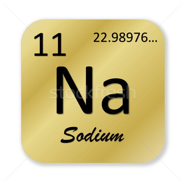 [[stock_photo]]: Sodium · élément · noir · or · carré · forme