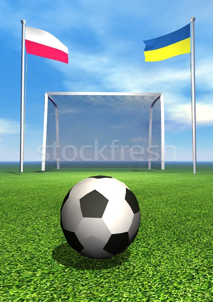 2012 európai futball bajnokság Lengyelország Ukrajna Stock fotó © Elenarts
