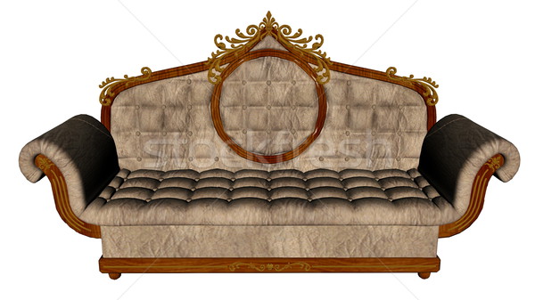 Vintage sofa - 3D render Stock photo © Elenarts