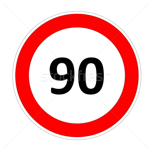 90 speed limit sign Stock photo © Elenarts