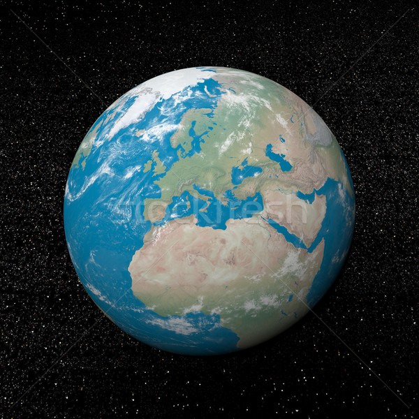 Europe on earth - 3D render Stock photo © Elenarts