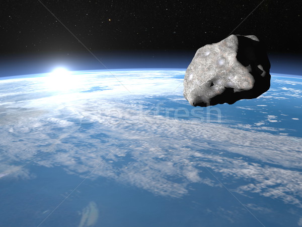 Meteorite - 3D render Stock photo © Elenarts