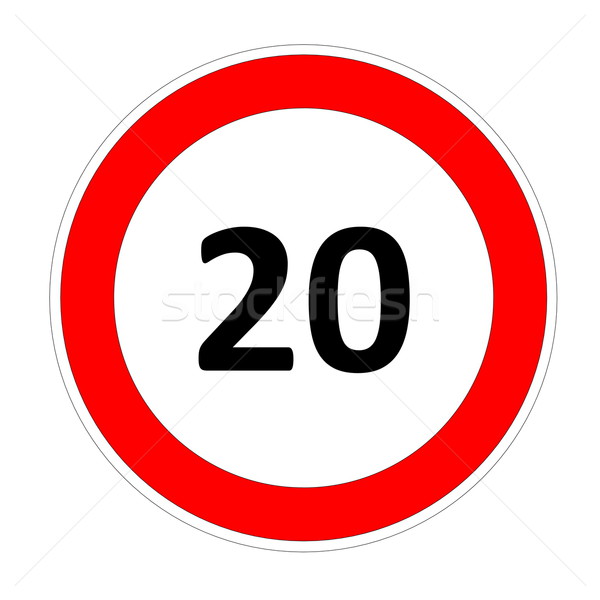 20 speed limit sign Stock photo © Elenarts