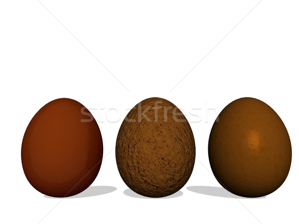 Chocolate easter eggs Stock photo © Elenarts