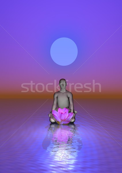 Meditation and waterlily Stock photo © Elenarts