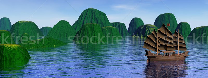 Távolkeleti kacat szigetek barna lebeg víz Stock fotó © Elenarts