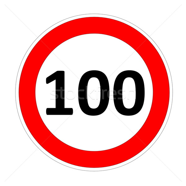 100 speed limit sign Stock photo © Elenarts