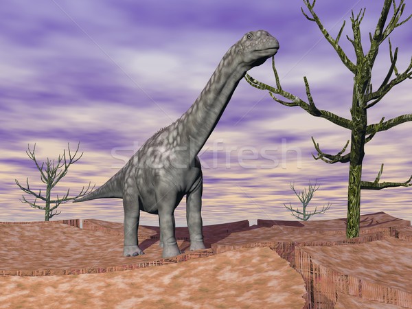 Argentinosaurus dinosaur in the wild Stock photo © Elenarts