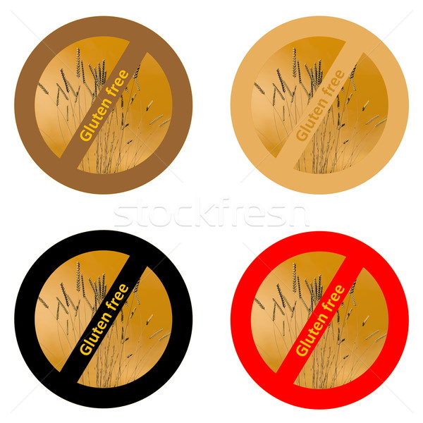 Stickers for gluten free products Stock photo © Elenarts