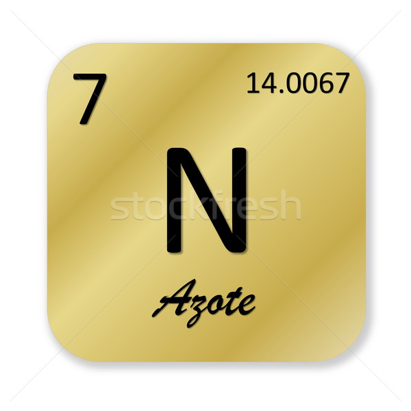 Stikstof element frans zwarte gouden vierkante Stockfoto © Elenarts