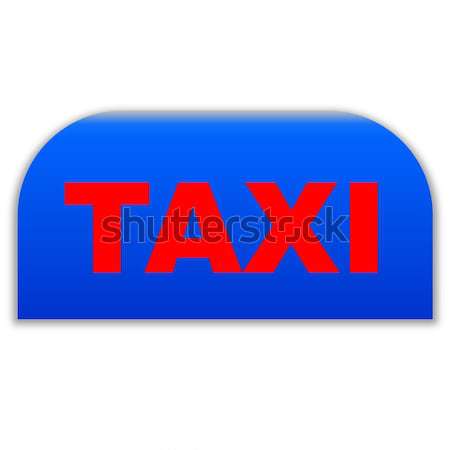 Blu taxi icona rosso bianco auto Foto d'archivio © Elenarts