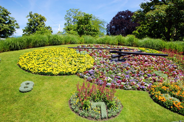 Famous flower clock, Geneva, Switzerland Stock photo © Elenarts