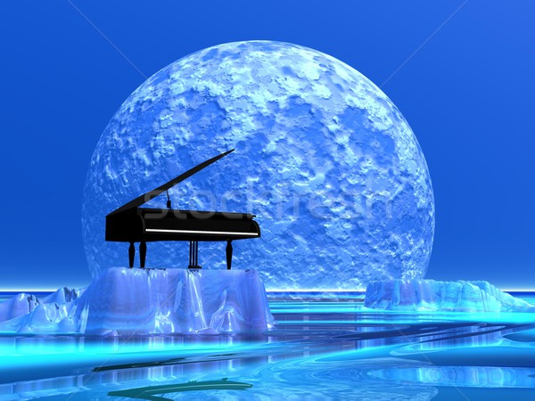 Romantic piano Stock photo © Elenarts